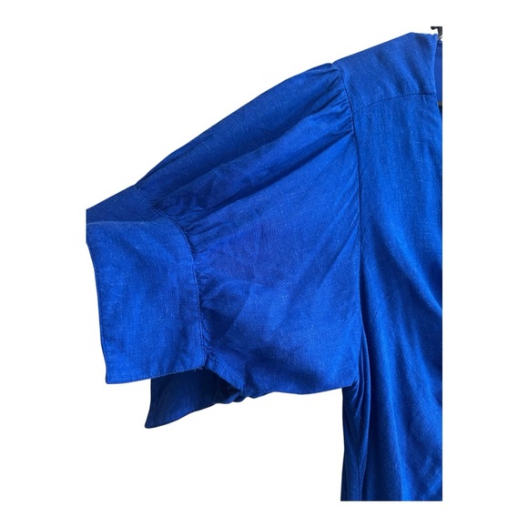 Free people vintage summer midi dress Royal blue XL - Picture 3 of 13